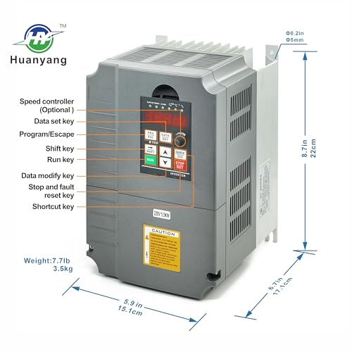 VFD Digital Phase Convertor 5.5kW 7.5HP 220V Single to 3 Phase - color: 220VAC 1/3phase input-7.5HP
