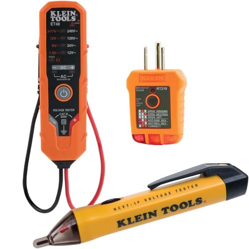 Klein Tools 80077 Voltage Test Kit, 3-Piece - size: 3-Piece Tester Kit
