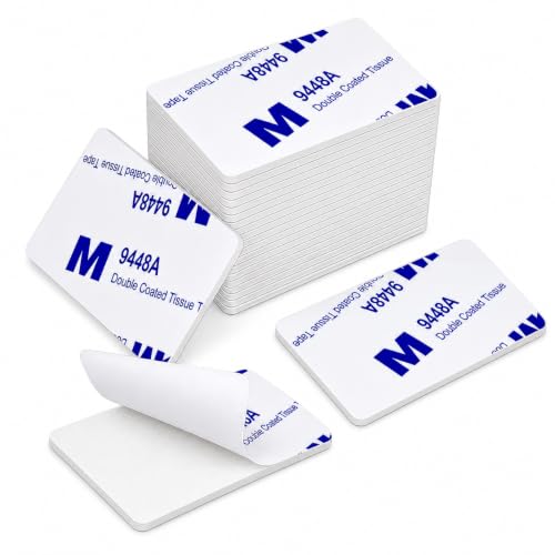 56Pcs Heavy Duty Double Sided Adhesive Pads, 3mm Thick White Foam Mounting Tape - Super Strong Waterproof for Walls, Pictures, Cars, Home & Office (Pre-Cut Rectangles) - color: Pack of 56 White