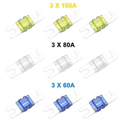 Recoil MFH13 3-Way Mini-ANL Fused Distribution Block Maximum Power Transfer - style: 3-Way Fuse Block, 3 Inputs & 3 Outputs