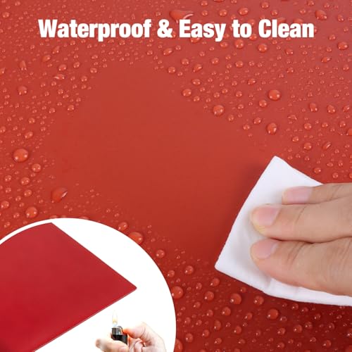 3 Pack Silicone Rubber Sheeting, 11.5" x 11.5" x 1/24" Thick, Flexible Heat Resistant Silicone Gasket Sheet, 60A Durometer for Seals, Pads, Insulation, DIY Craft Projects - color: Red