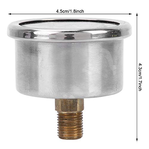 Jadeshay Pressure Gauge, 0-6000PSI 0-40MPa Air Pump Pressure Gauge Dual Scale Liquid Filled for Diving Equippment Manometer Measure