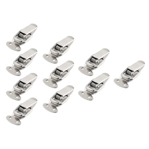 10PCS Stainless Steel Spring Loaded Toggle Latch Clips for Cabinet