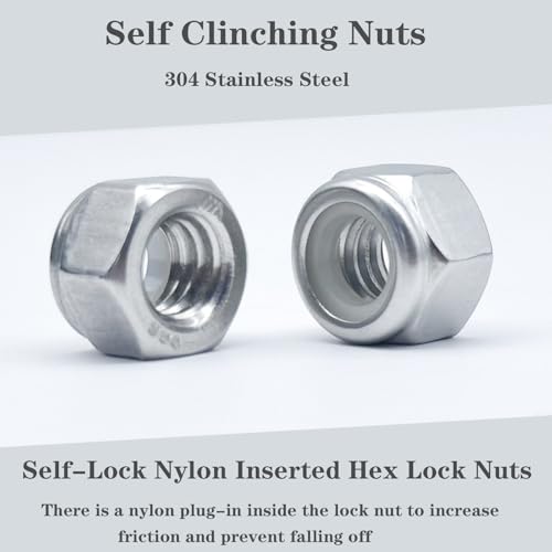 4 Sets Stainless Steel Trailer Hardware Kit,5/16-18 x 2-1/2" Carriage Bolts Screws Round Head Square Neck and Hex Nuts & Flat Washers,for Trailer Latch and Door Handle Applications