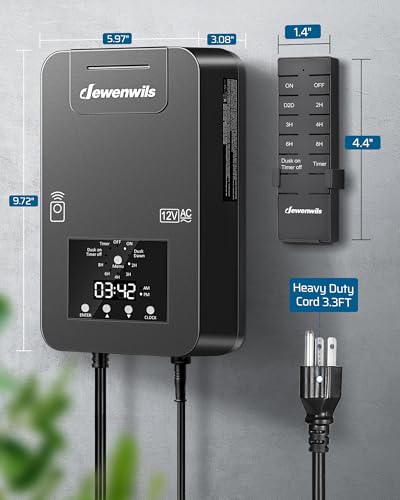 DEWENWILS 200W Low Voltage Landscape Transformer with Remote - style: 200W with Remote