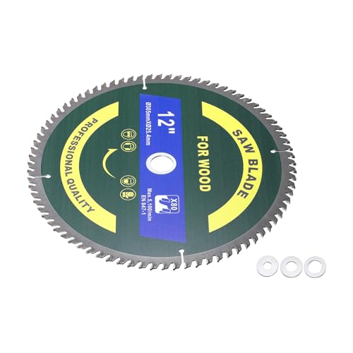 Circular Saw Blade 12"x80 Teeth x 1 Inch Arbor Miter Saw Blades Blue