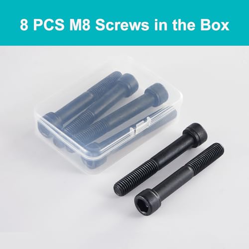 M8-1.25 x 90mm 8pcs Hex Socket Head Cap Screws Bolts, 12.9 Grade Alloy Steel, Black Oxide Finish, Metric Allen Drive, Half Thread - size: M8 x 90mm(8PCS)