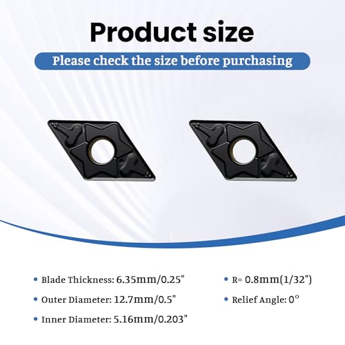 10Pcs DNMG442 DNMG150608 Carbide Turning Inserts - size: DNMG442 DNMG150608 10pcs