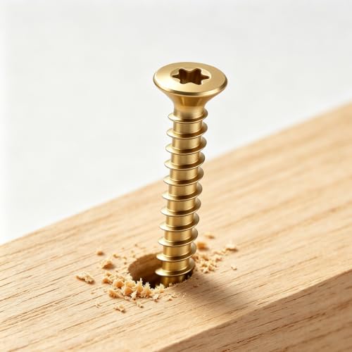 Wensilon #4 * 1" Yellow Deck Screws 907pcs 2 lbs 3x25mm - color: Yellow, size: #4*1"