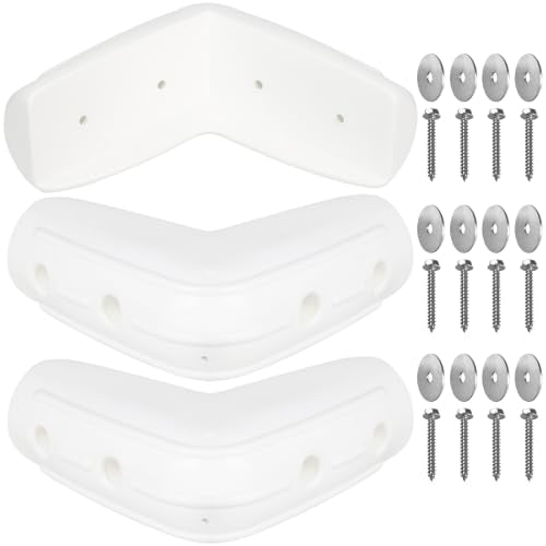 Corner Dock Bumpers Fenders,Dock Corner Bumper Marine Fender Guard - color: White, size: 3 Pack
