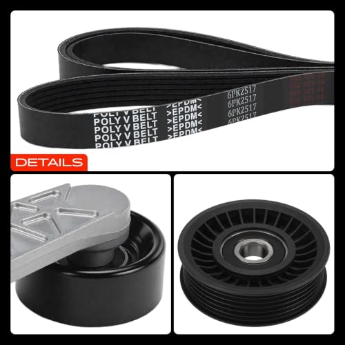 A-Premium Engine Serpentine Drive Belt Kit with Tensioner & Idler Pulley