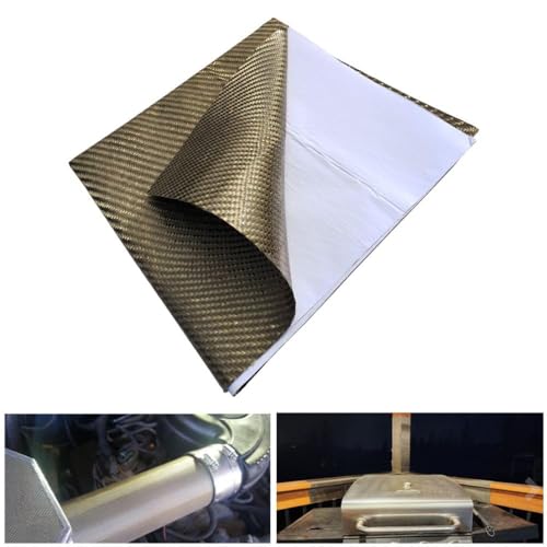 Reinforced Exhaust Heat Shield Mat Adhesive Heat Shield Heat Shield Automotive Heat Shield Material with Adhesive Backed Resistant High-Temp (13'' x 26'') - size: 13'' x 26''