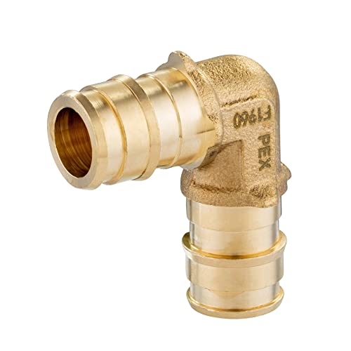 50 piece EFIELD Pex A Full Flow Expansion Brass Fitting 3/4"x 3/4" Elbow - size: Pack of 50, style: 3/4"x 3/4"