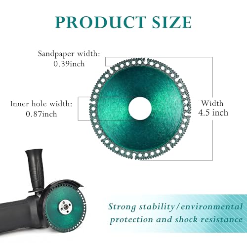 5 Pack 4-1/2" Indestructible Disc for Grinder, Indestructible Grinder Disc - style: Green 4.5 Inch