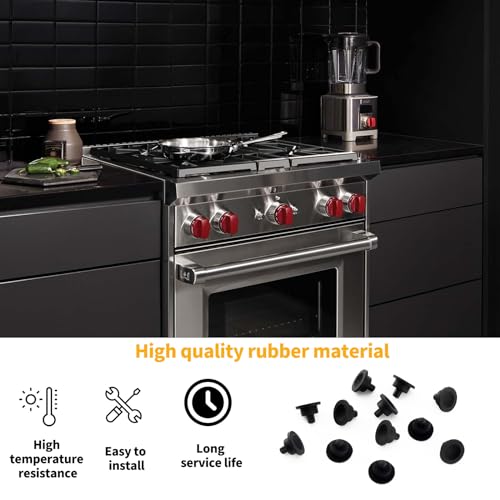 Allstare 815689 Grate Rubber Feet for Wolf CT Gas Cooktop, GR Series Gas Range Burner Grate Pad Range Parts Wolf Gas Cooktop Burner Grate Feet Bumpers Also Fit Other Brand Stove 12 Pack