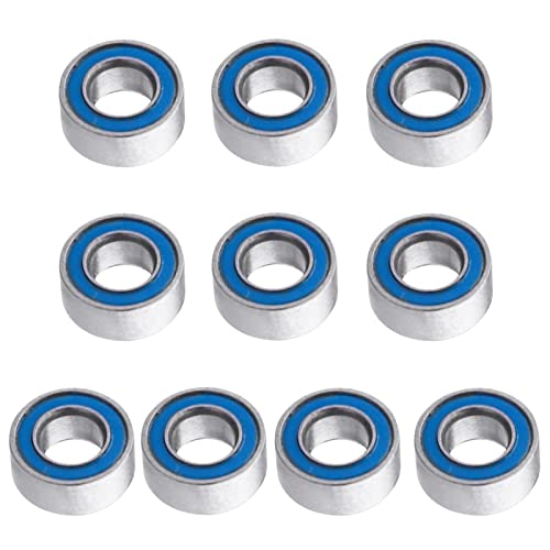 RC Ball Bearings 10-Pack Bearing Steel and Double Rubber Sealed Miniature Deep Groove Ball Bearings (3x6x2.5mm) - size: 3x6x2.5mm