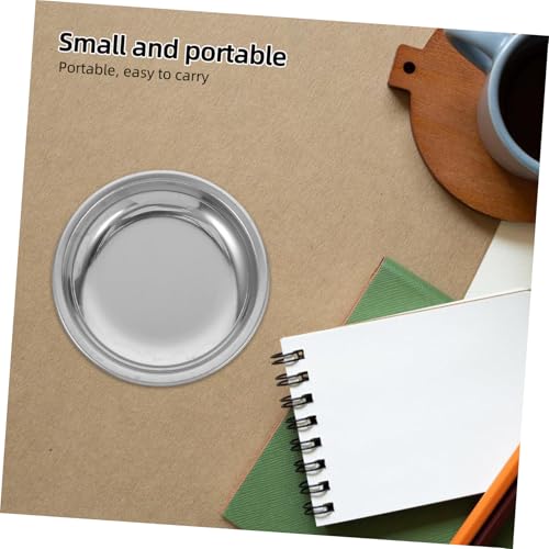 Stainless Steel Tea Bag Coasters 6 Pack Round Drip Saucers