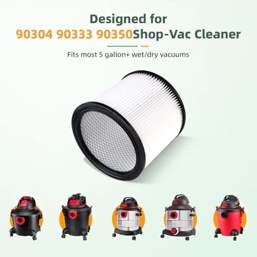 Reusable Wet Dry Vacuum Filter Replacement – Fits Shop Vac 90304