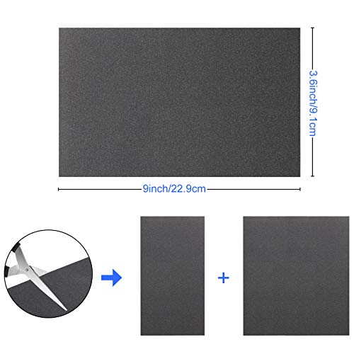 12 Sheets Abrasive Dry Wet Waterproof Sandpaper Sheets Assorted Grit of 400/600/ 800/1000/ 1200/1500 for Automotive Polishing Metal Sanding Wood Furniture Finishing, 2.8 x 4.5 Inch
