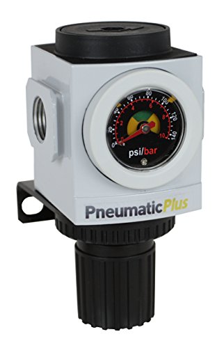 PneumaticPlus PPR4-N06BG Compressed Air Pressure Regulator, 3/4" NPT - size: 3/4" NPT