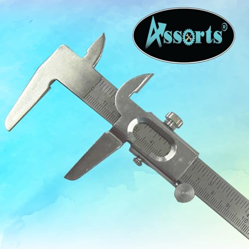 Quality Non Digital Vernier Caliper- Professional Metric -Imperial Measuring System Tools for Inside, Outside, Depth & Step Measurements (Stainless Steel Body)