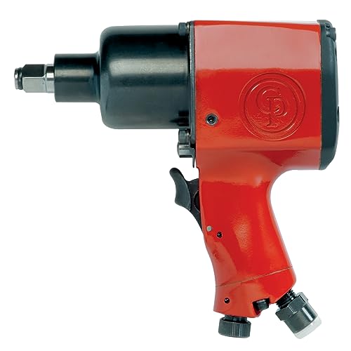 Chicago Pneumatic CP9542-1/2 Inch Air Impact Wrench, Max Torque Reverse Output 450 ft. lbf / 610 Nm - 8900 RPM, Pin clutch - style: Pin Socket Retainer