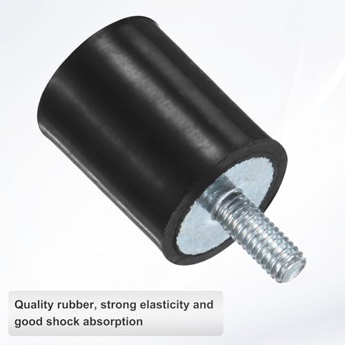 M METERXITY 8-Pack Rubber Mounts D15mmxH20mm Male/Female Vibration Isolators Cylindrical Shock Absorber W M4 x 10mm Studs for Air Compressor/Car/Pump/Boat/Garage Motor/Bobbins Rubber Isolators - size: M4 x 10mm, 15mm x 20mm