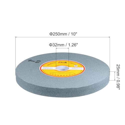 uxcell 10-Inch Bench Grinding Wheels Green Silicon Carbide GC 80 Grits Surface Grinding Ceramic Tools - size: 10 x 0.98"