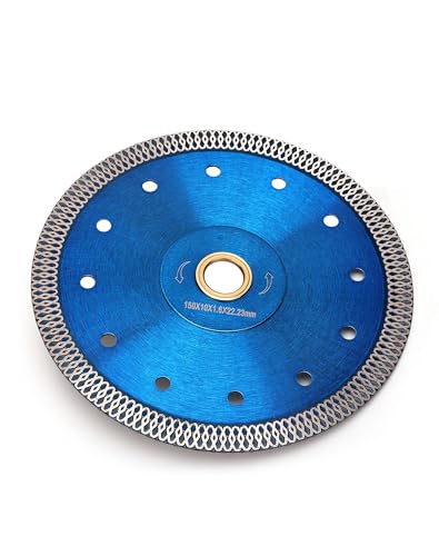 Ostek 6" Diamond Tile Blade,Super Thin Porcelain Cutting Blade for Granite Marble Ceramics Porcelain Tiles Cutting - size: 6"
