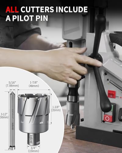 Kolvoii TCT Annular Cutter 1‑7/8" Diameter x 1‑3/8" Depth, Mag Drill Bit - size: 1-7/8" x 1-3/8"