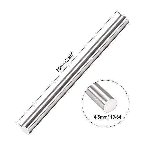 uxcell 5mm x 75mm 304 Stainless Steel Solid Round Rod for Drift Punches DIY Craft Model Plane Model Ship Model Cars - 20pcs - size: 5mm x 75mm