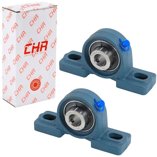 CHR 2 Pack UCP202-10 Pillow Block Bearings | Mounted Pillow Block Bearings - Chrome Steel with 5/8" Bore | ISO 9001-2015 Certified - size: 2, style: UCP202-10