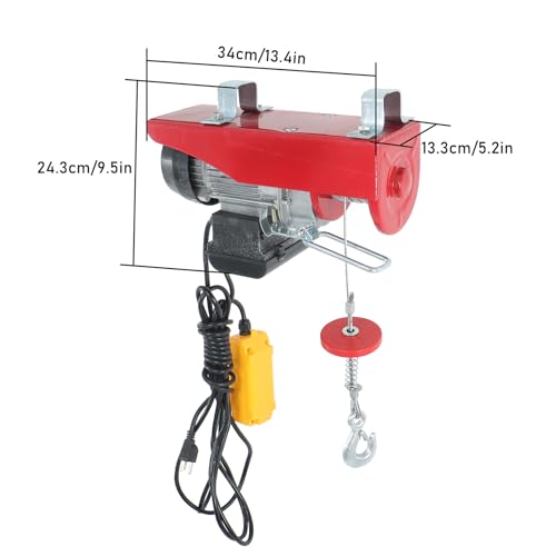 waltyotur 440lbs Electric Hoist with 14ft Wired Remote Control, Electric Hoist 110 Volt with 40ft Single Cable Lifting Height & Pure Copper Motor