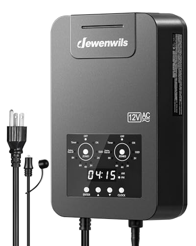 DEWENWILS 200W Low Voltage Transformer, 2 Zone Independent Control - style: 200W 2 ZONE
