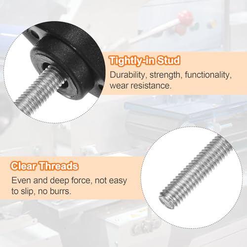 HARFINGTON 8pcs Tee Wing Knobs M5 x 8mm Metric Male Threaded Stud T Head Plastic Knob Handles Thumb Screws Hand Clamping Tightening Knob Grip Thumbscrew, Black - size: M5 x 8mm x 36mm