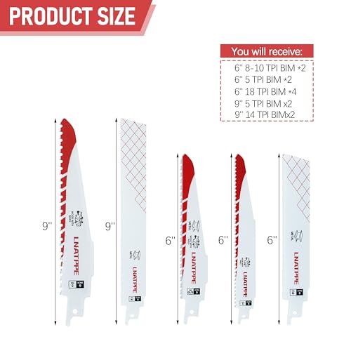 49-22-1129 Reciprocating Saw Blade for Milwauke m-12 Sawzall 12 Pcs