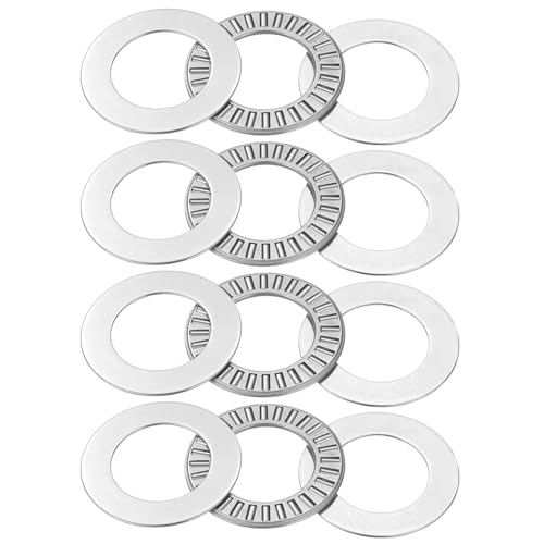 uxcell 4 Sets NTA1220 Thrust Needle Roller Bearings with Washers, ID 3/4" - size: NTA1220+2TWA, 3/4"x1-1/4"x4"