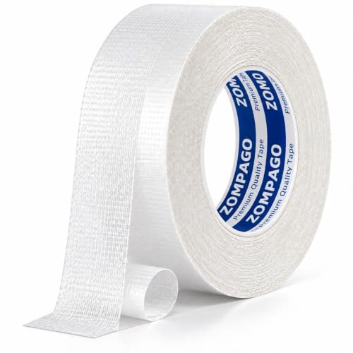 ZOMPAGO Clear Grid Mesh Heavy Duty Double-Sided Mounting Tape,1.18inx66FT - size: 1.18inx66ft(white)