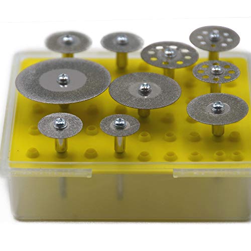 10PCS 1/8" Diamond Cutting Discs Comepatible with Dremel Rotary Tool - size: 10pcs