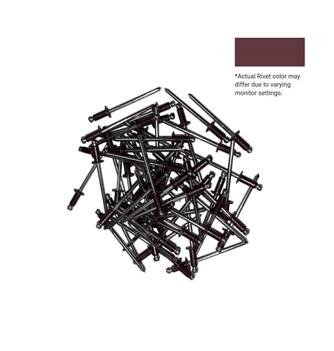 Eagle 1 Blind Pop Rivets (250 count) #43 Stainless Steel and #44 Aluminum Rivets, Multiple Colors, Free 1/8" Drill Bit wih Order, Quantity Discounts Available (#43 Stainless Steel, Burgundy) - color: Burgundy, size: #43 Stainless Steel