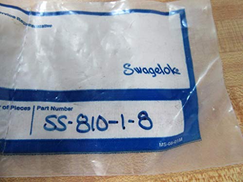 Swagelok SS-810-1-8 Male Connector, 1/2” Tube : OD Compression x 1/2“ Male : NPT, Stainless Steel