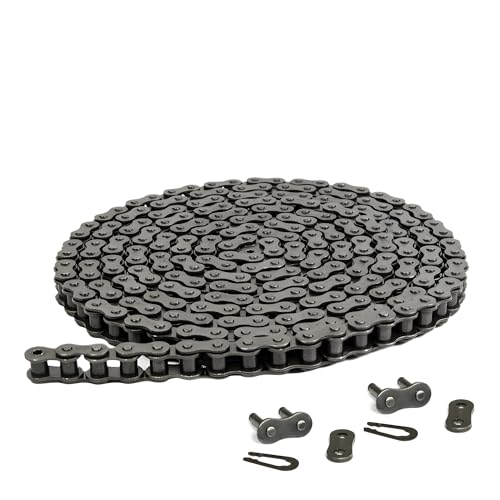 Jeremywell 40 Roller Chain 10 Feet with 2 Connecting Links for Go Karts, Mini Bikes, Scooters, ATV, MTV, Dirt Bike and Other Industrial Machinery - size: 10 Feet, style: 2 Master Link