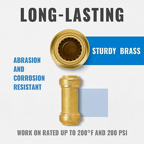 SUNGATOR Check Valve, 1 Inch Push-to-Connect Fittings, 2-Pack, Brass - size: 1 Inch, style: 2 Pack