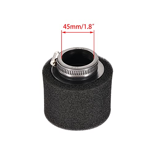 WOOSTAR 45mm Air Filter Foam Cleaner Replacement for 125cc 150cc CRF KLX ATV 4 Wheeler Quad Scooter Dirt Pit Bike Black - color: Black Straight, size: 45mm