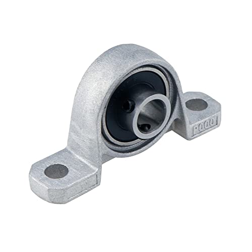 Pillow Block Bearing 4Pcs, 3/8" (10mm) ID Mounted Pillow Block Bearings, Vertical Zinc Alloy Steel Mounted Flange Bearing, Self Alignment, KP000 - size: 3/8"(KP000)