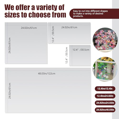 Polycarbonate Sheet, 24"x48"x0.47" Clear Flexible Plastic Sheet Panel - UV, Impact, Weather Resistant, Easy-Cut for for Craft, Picture Frames, Sign Blank, DIY Display Project - size: 24"x48"x0.47"