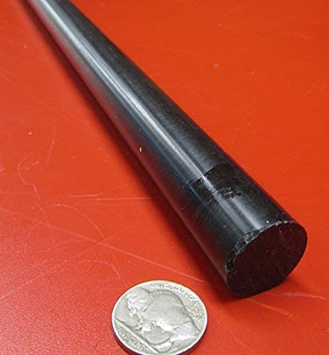 Black Nylon Extruded Round Rod .875" (7/8") x 5 Ft Length 1 pc