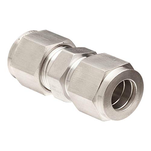 Beduan 304 Stainless Steel Air Compression Tube Fitting, 10mm Tube OD x 10mm Tube OD, Equal Straight Connect for Tubing Pipe Line (Pack of 2) - size: 10 mm OD