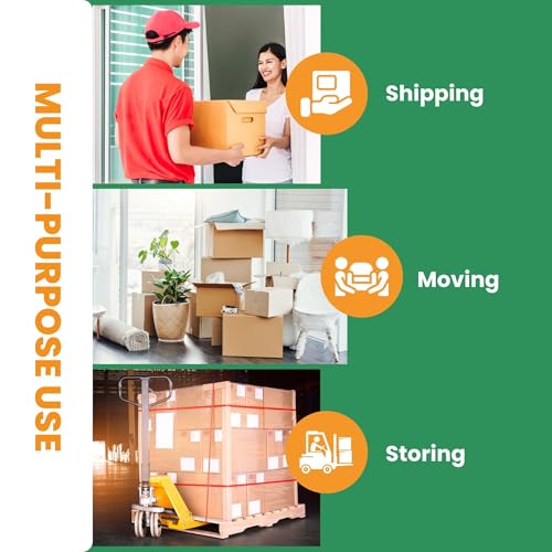 NEXUSWAY 18'' Stretch Film Wrap for Moving - Stretch Film Pallet Wrap Roll Heavy Duty 1000 feet 80 Gauge Industrial Strength up to 800% Stretch 20 Microns for Shipping Moving Furniture (Pack of 3) - style: Pack of 3