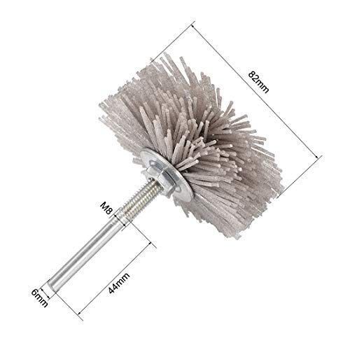 uxcell Abrasive Nylon Wheels Brush 80 Grits with 1/4 Inch Shank for Polish Grinder 3pcs - style: 80 Grits